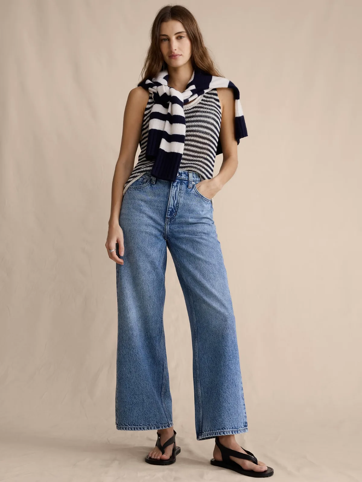 The Icon Classic Wide-Leg Crop Jean