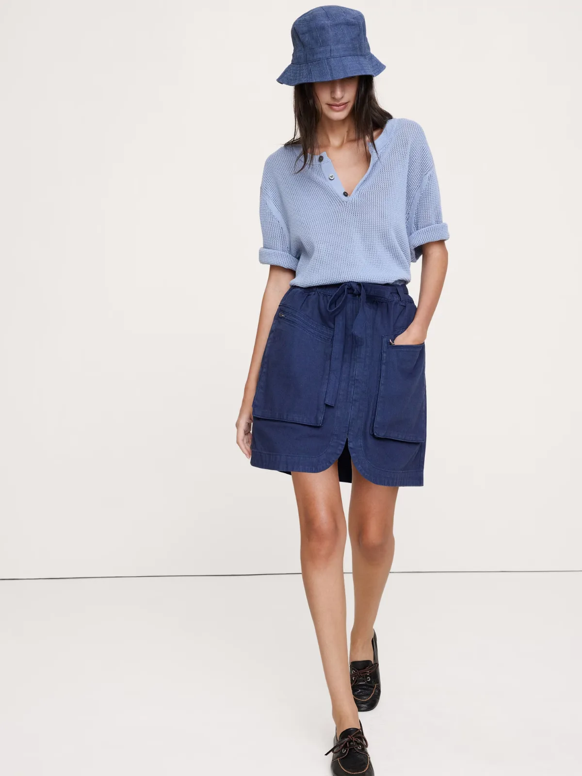 Cotton Utility Mini Skirt by Banana Republic