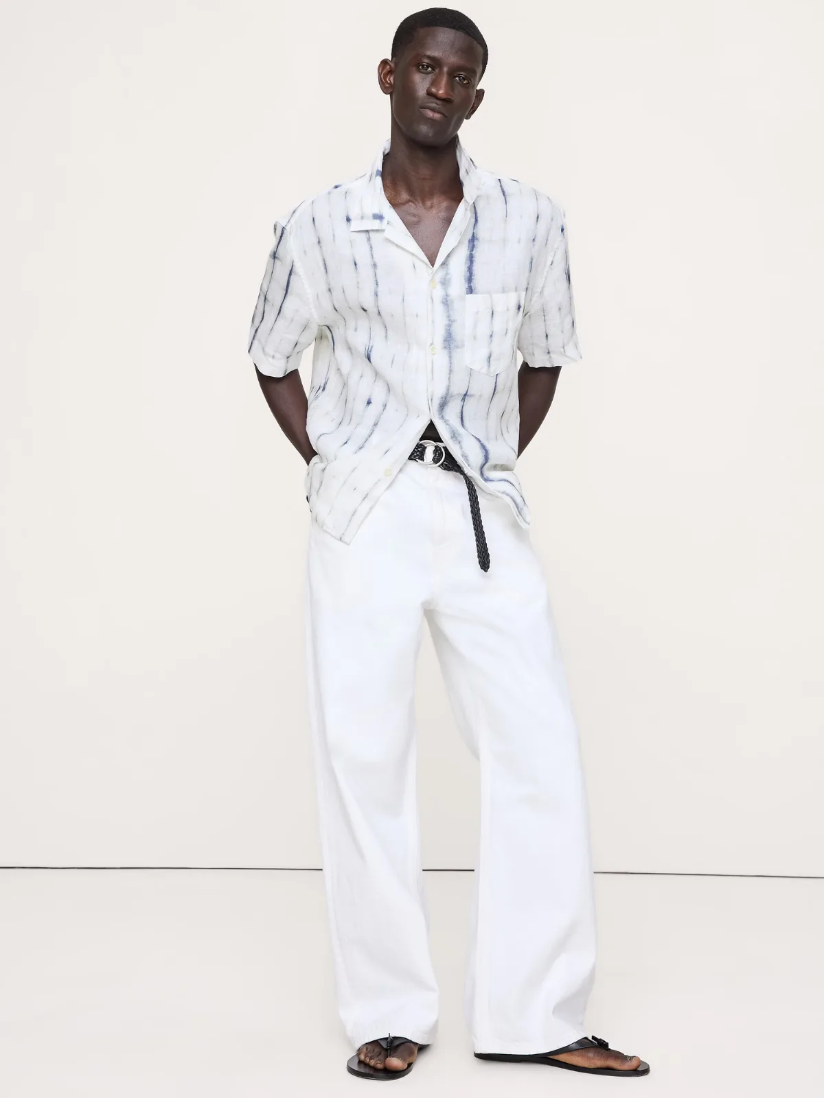 Standard-Fit Linen Resort Shirt by Banana Republic