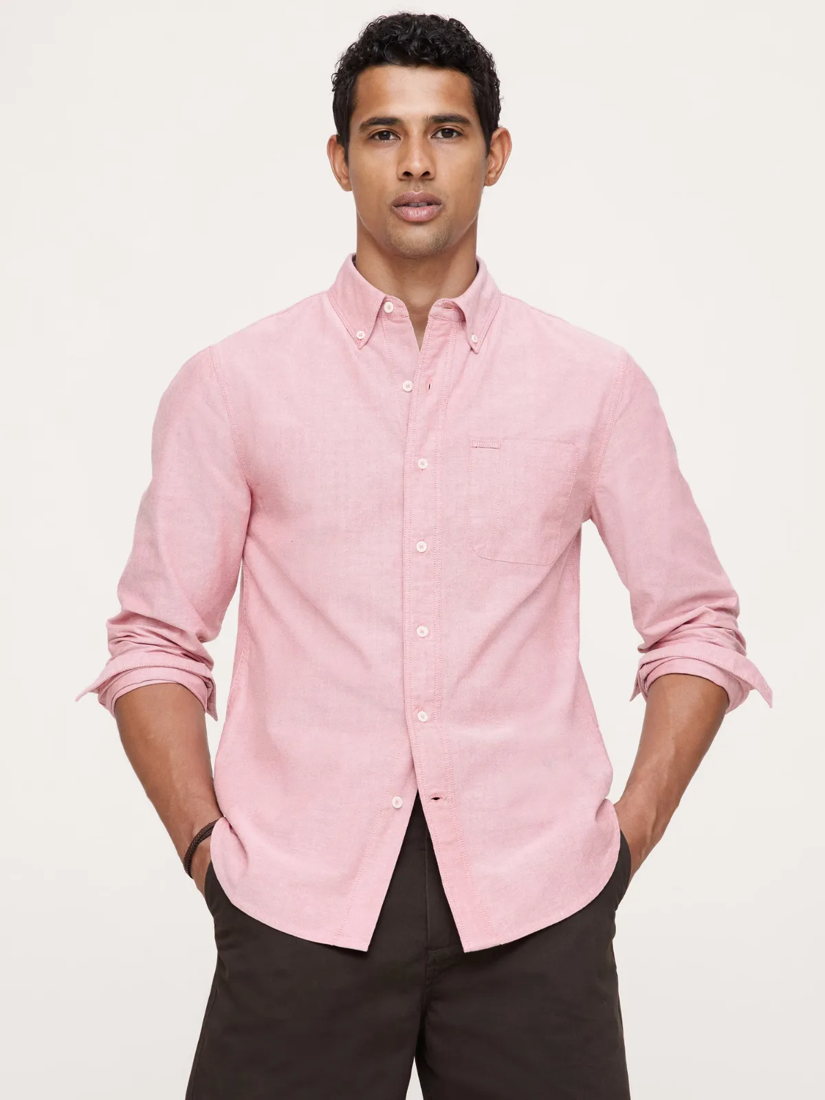Standard-Fit Cotton Oxford Shirt by Banana Republic