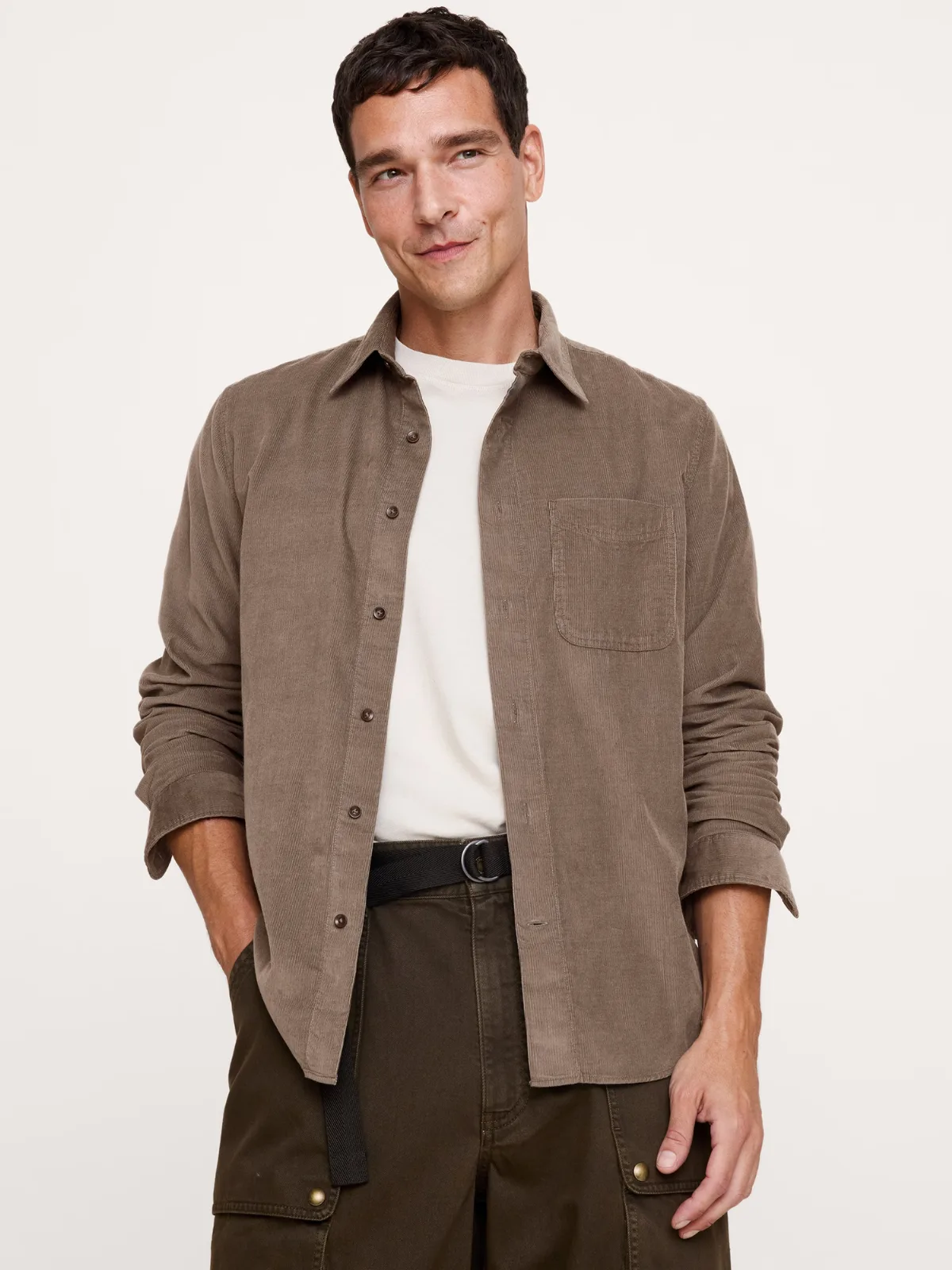 Standard-Fit Lightweight Corduroy Shirt by Banana Republic
