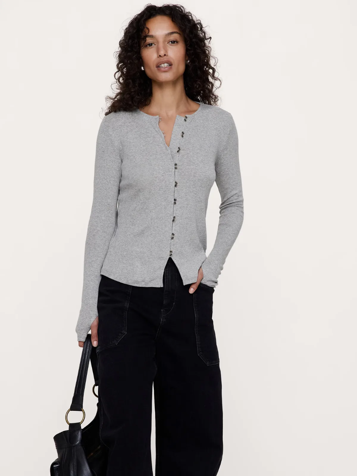 Airy Cotton Cardigan T-Shirt by Banana Republic