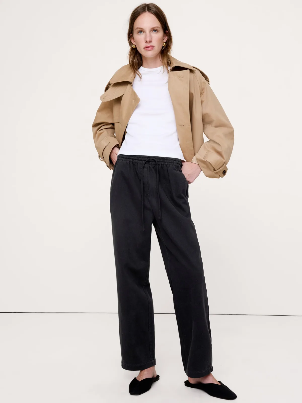The Getaway Straight-Leg Pant in Cotton by Banana Republic