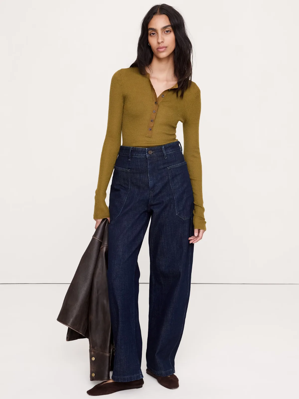 Featherweight Cashmere Henley by Banana Republic