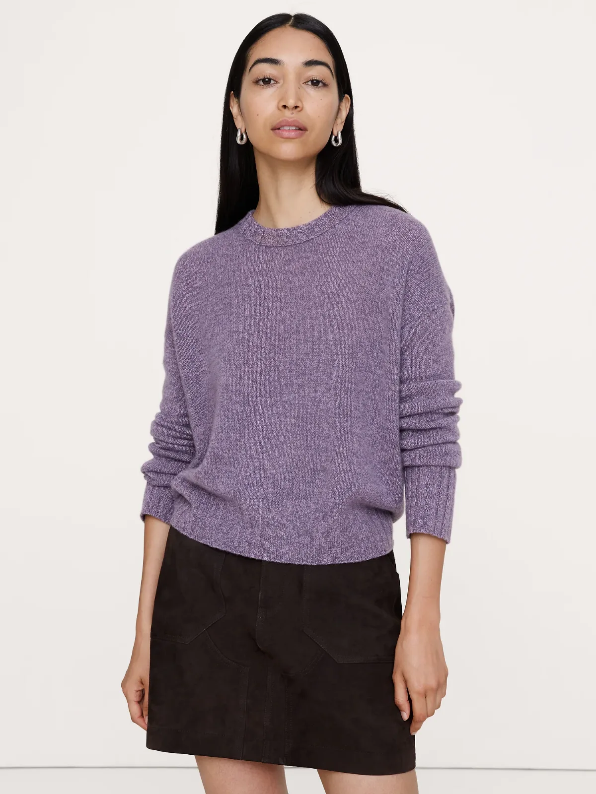 Oversized Midweight Cashmere Crew-Neck Sweater by Banana Republic