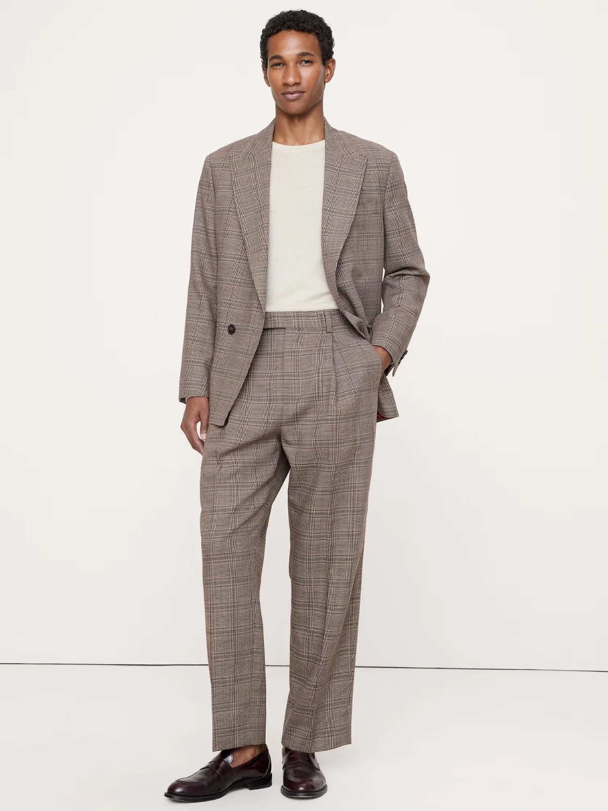 Loose Italian Wool Pleated Suit Pant by Banana Republic