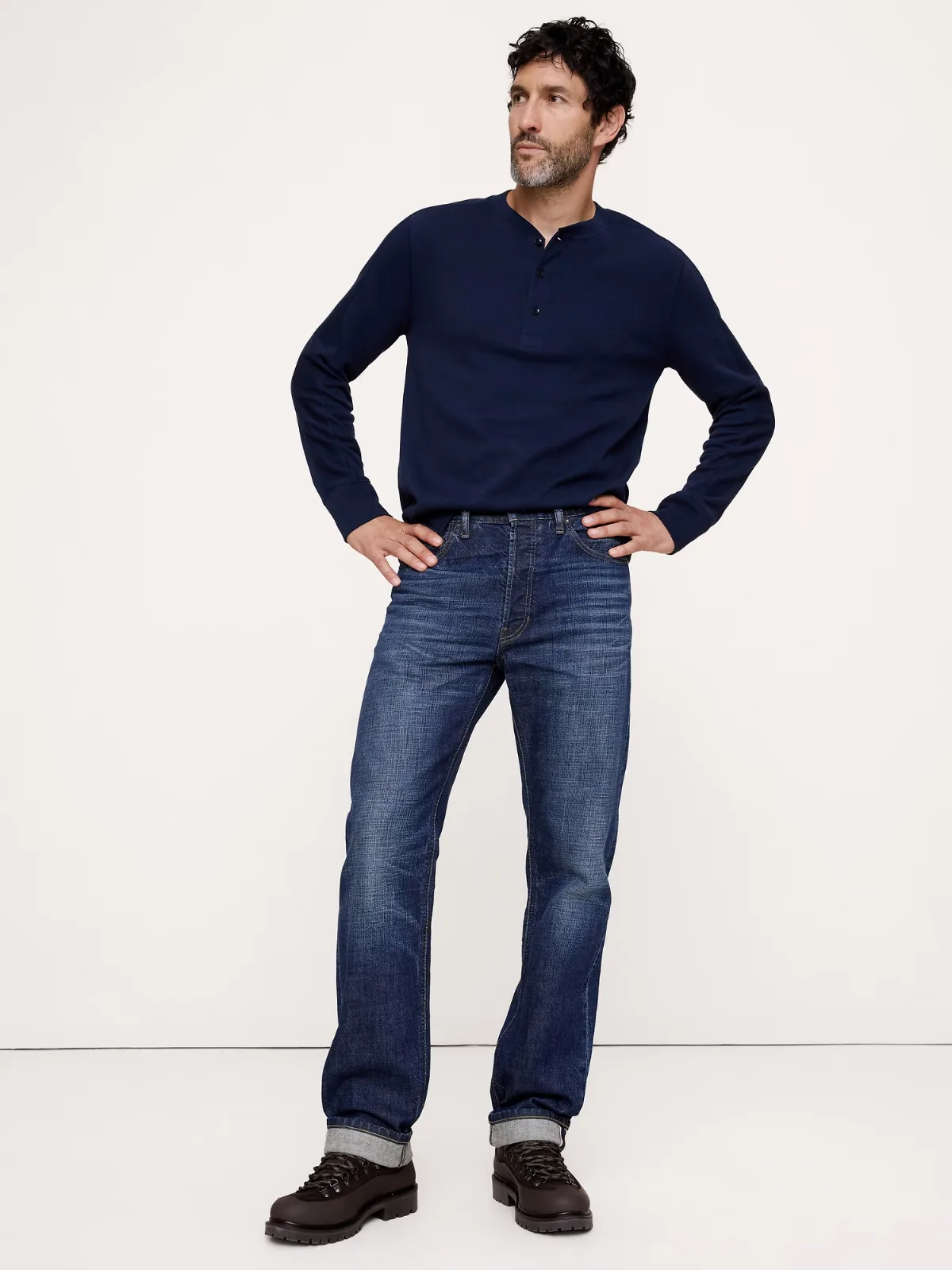 Slub Double-Knit Henley T-Shirt by Banana Republic