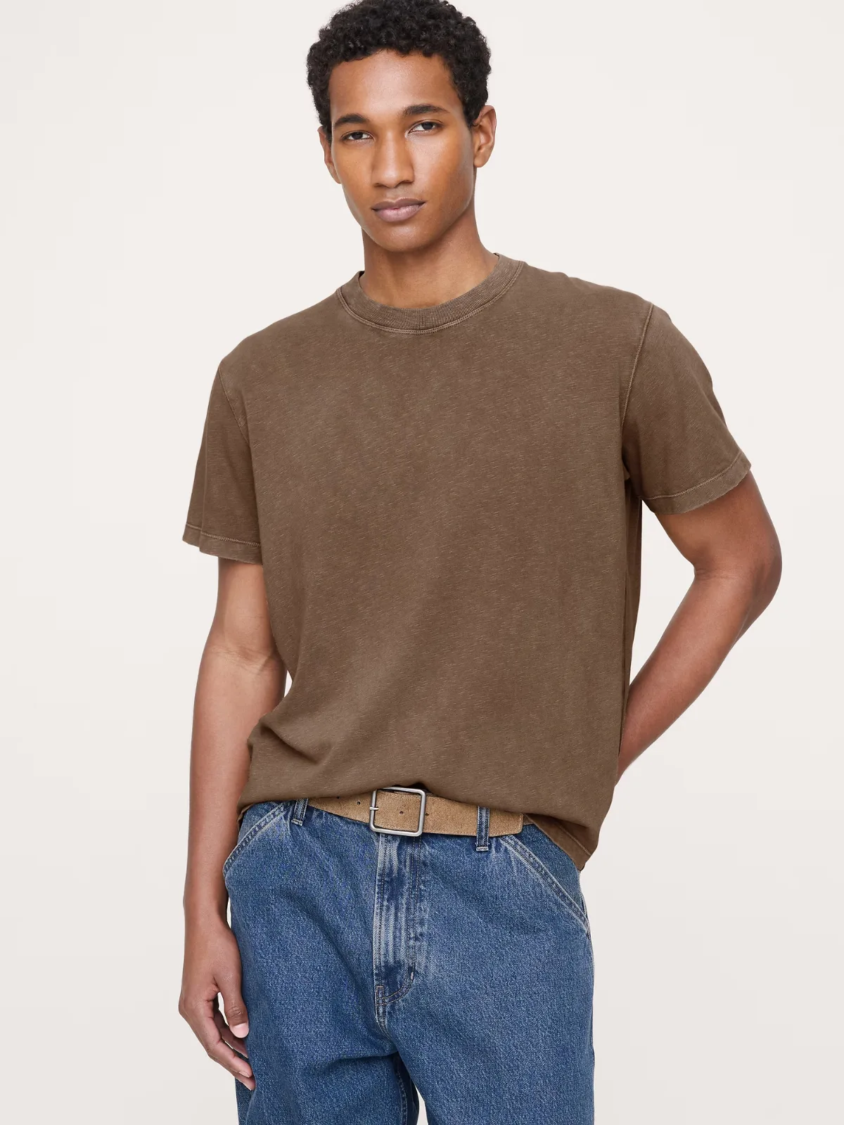 Midweight Cotton Slub Crew-Neck T-Shirt by Banana Republic