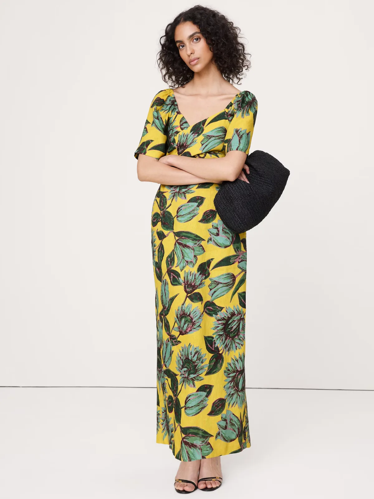 Linen Sweetheart Maxi Dress by Banana Republic