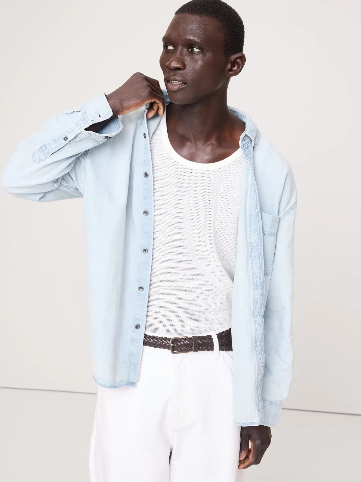 Relaxed-Fit Denim Shirt by Banana Republic