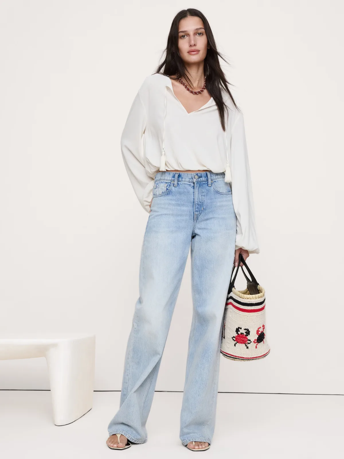 Georgette Tie-Neck Blouse by Banana Republic