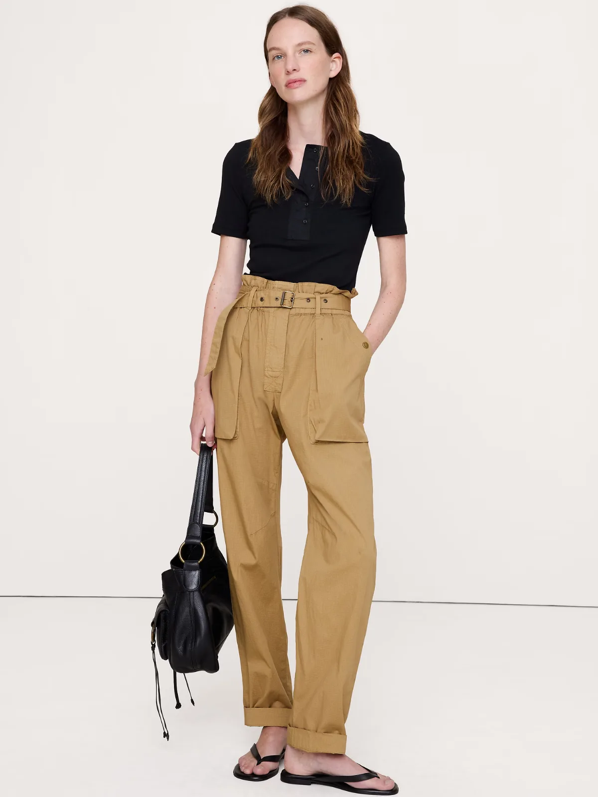 Ripstop Cotton Paperbag Pant by Banana Republic