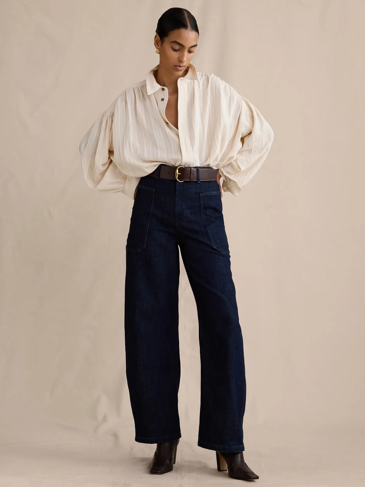 High-Rise Barrel Jean by Banana Republic