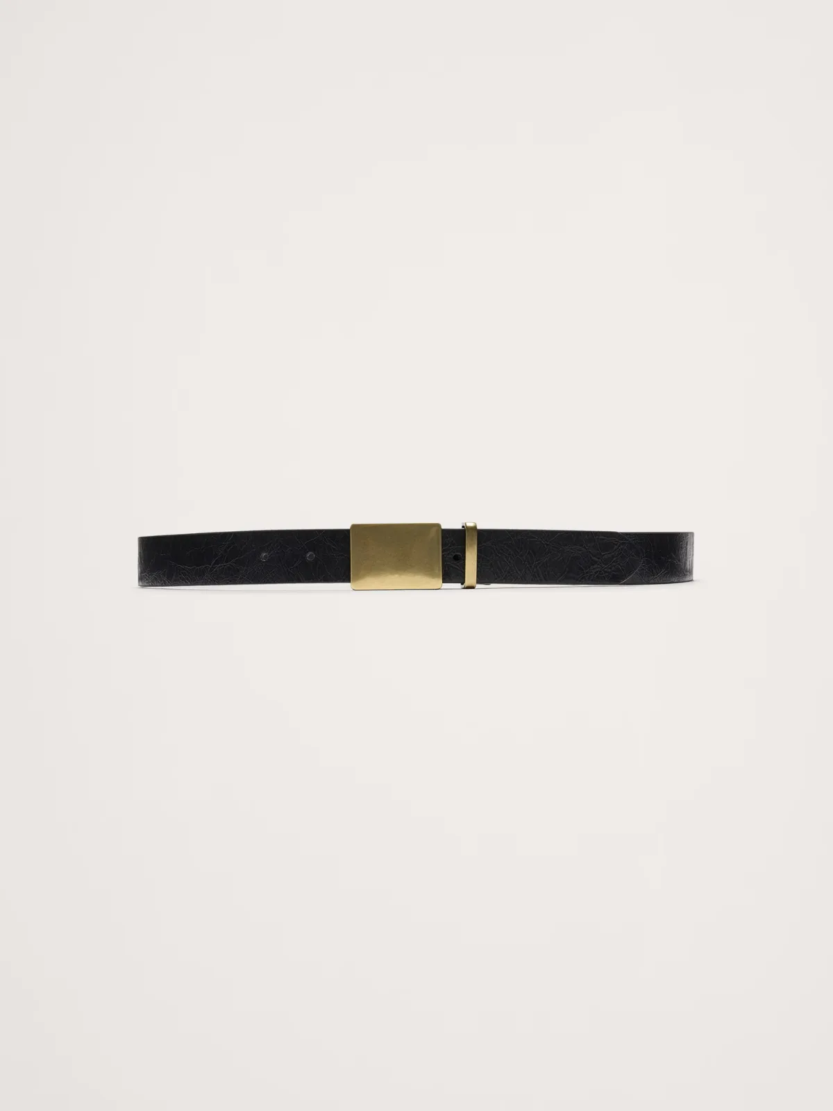 Leather Solid-Buckle Belt by Banana Republic