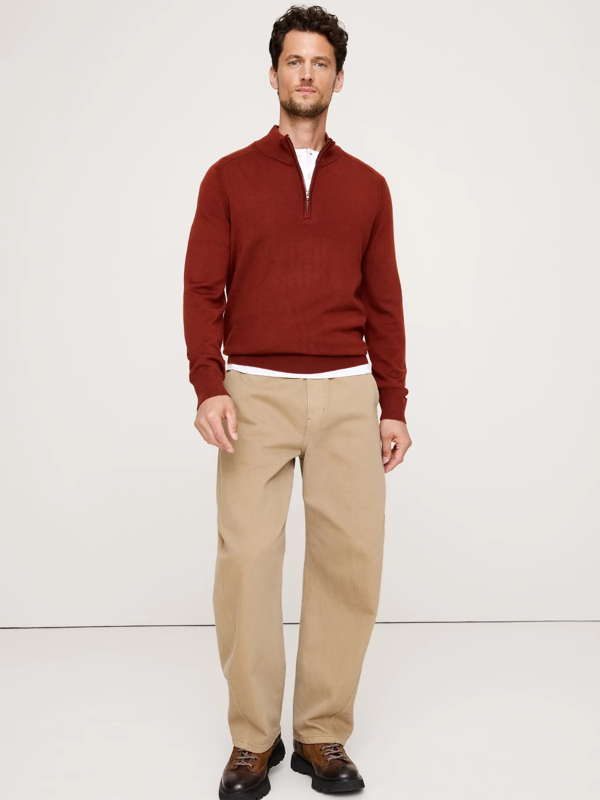 Merino Half-Zip Sweater by Banana Republic