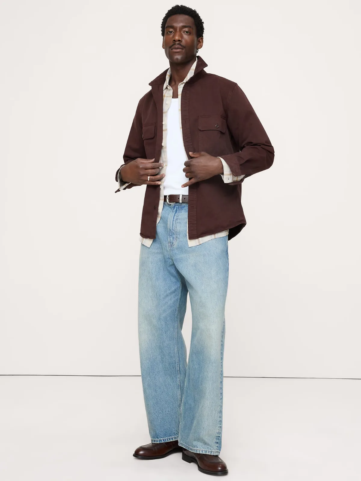 Cotton Twill Shirt Jacket by Banana Republic