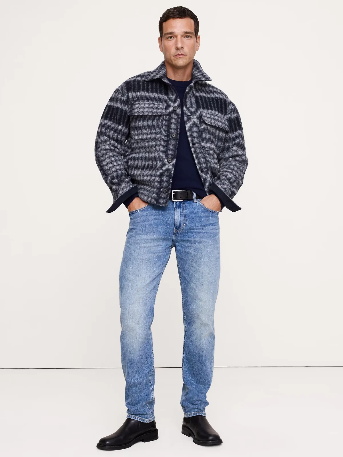 Boiled Wool-Blend Shirt Jacket by Banana Republic