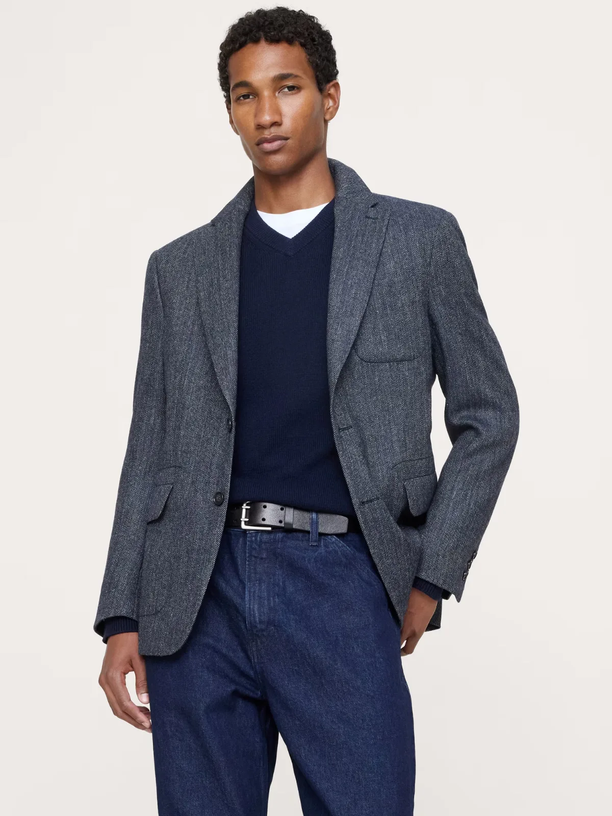 Tailored Slim Italian Herringbone Suit Jacket by Banana Republic