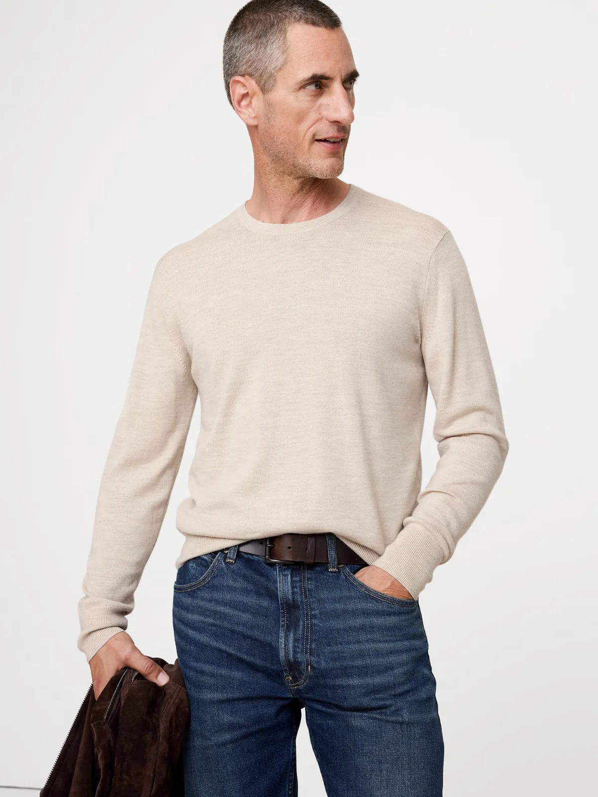 Merino Crew Sweater-Neck Sweater by Banana Republic