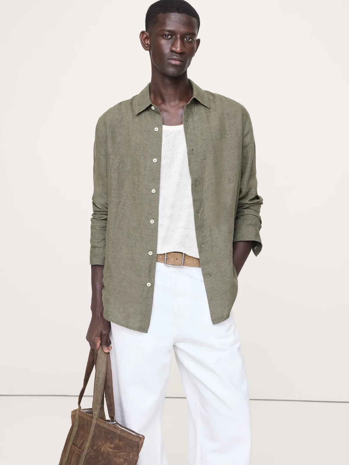 Slim-Fit Linen Shirt by Banana Republic
