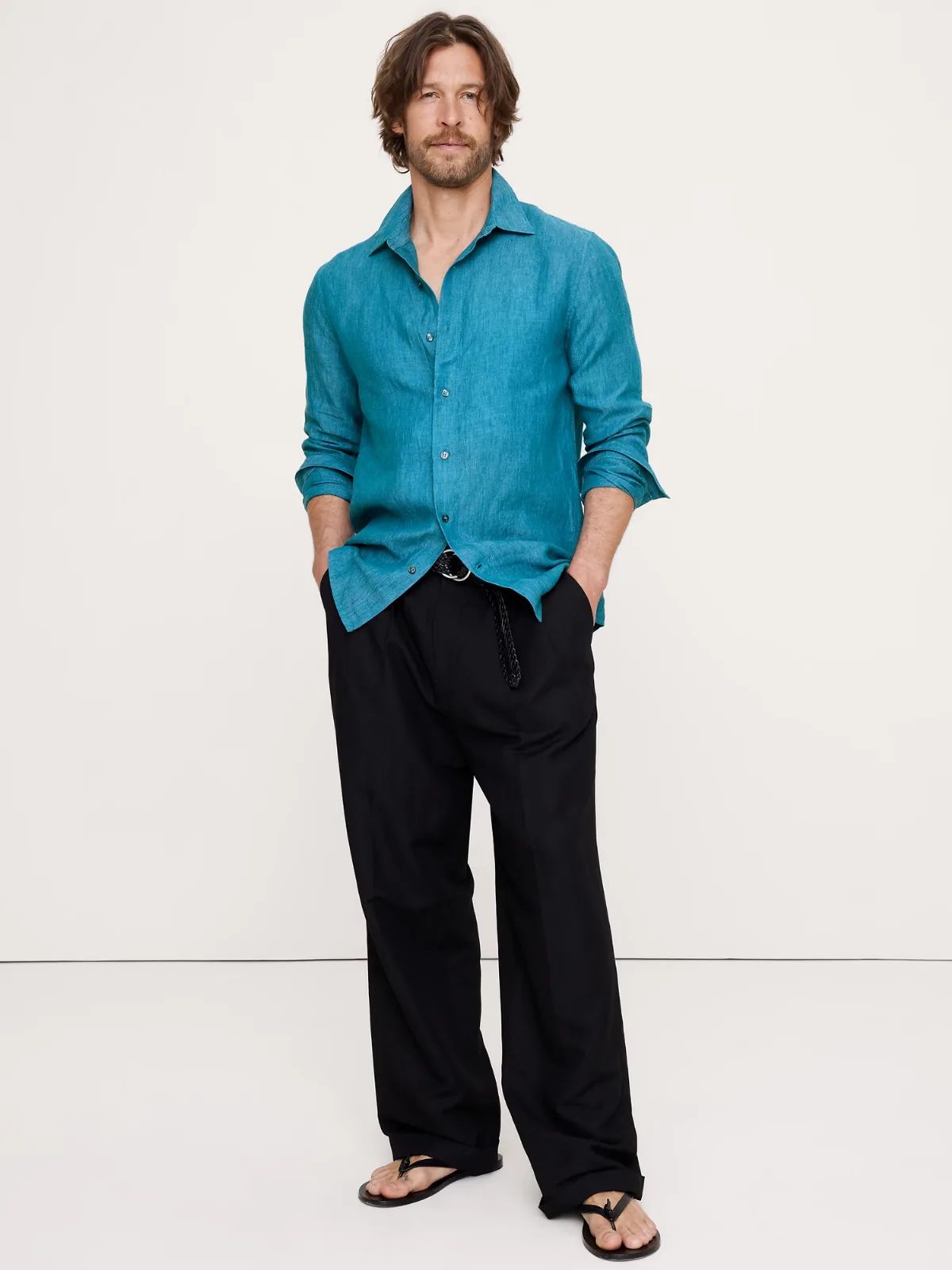 Slim-Fit Linen Shirt by Banana Republic