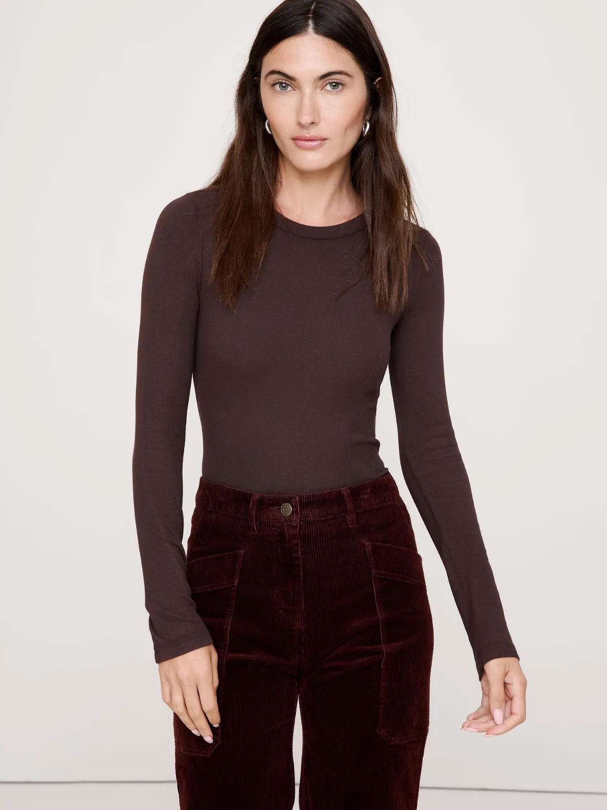 Ribbed Crew-Neck T-Shirt by Banana Republic