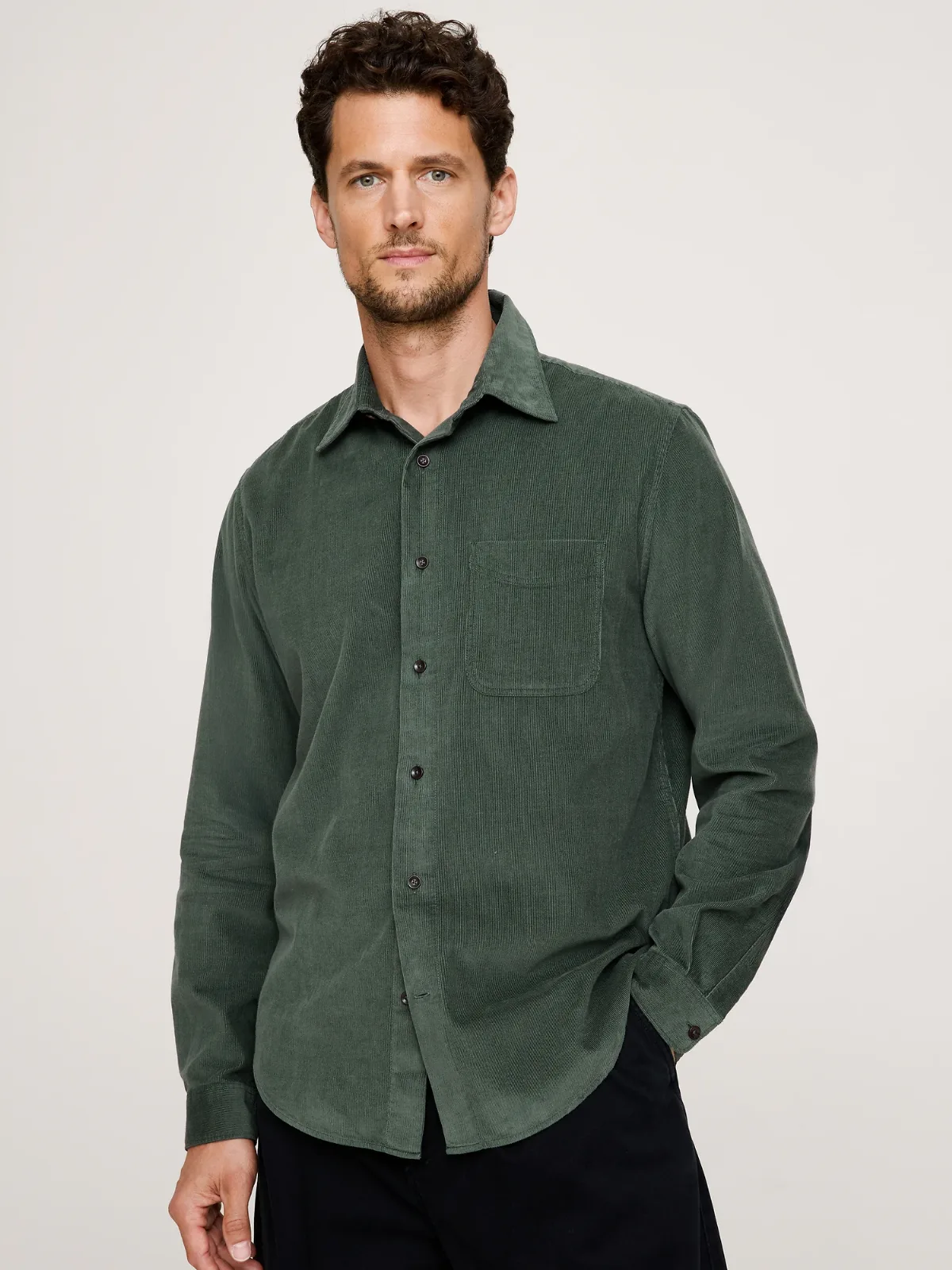 Standard-Fit Lightweight Corduroy Shirt