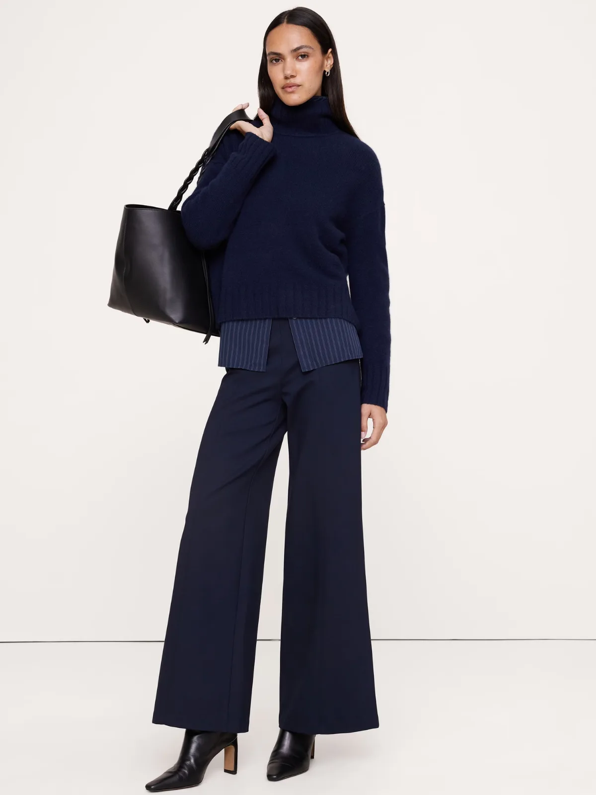 High-Rise Wide-Leg Everywhere Ponte Pull-On Pant by Banana Republic