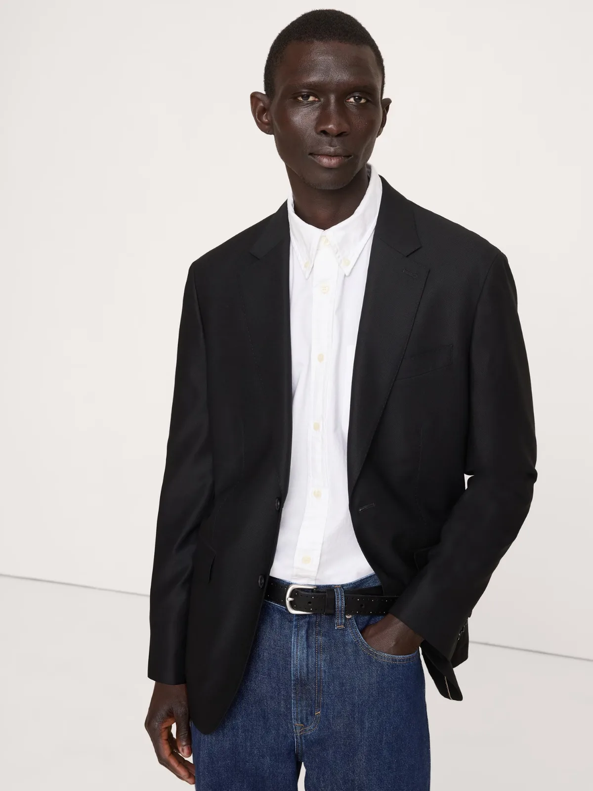 Signature Italian Hopsack Suit Jacket by Banana Republic