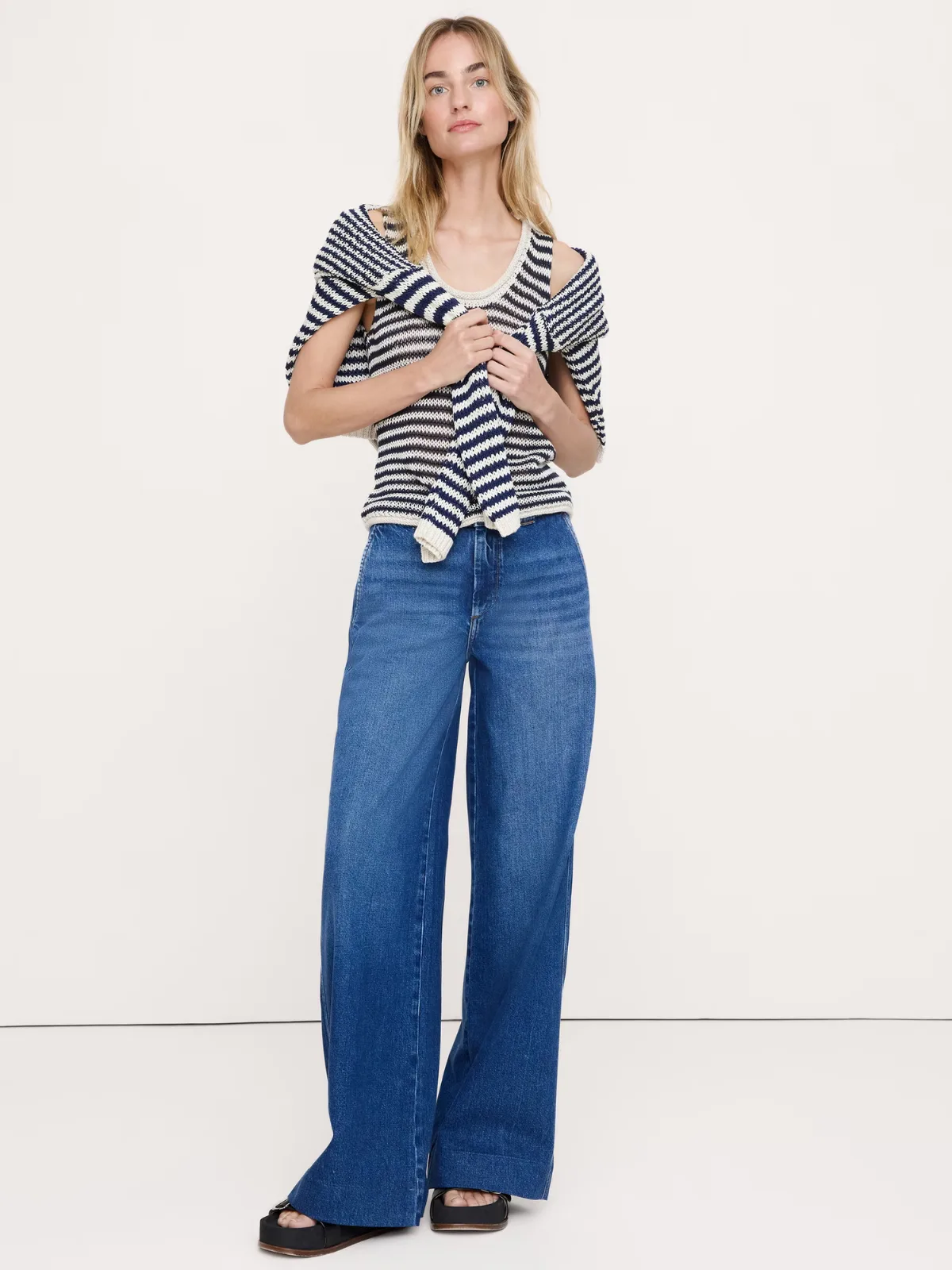 Mid-Rise Palazzo Jean by Banana Republic