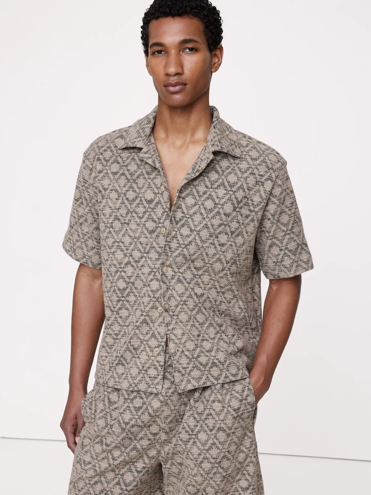 Jacquard Resort Shirt by Banana Republic