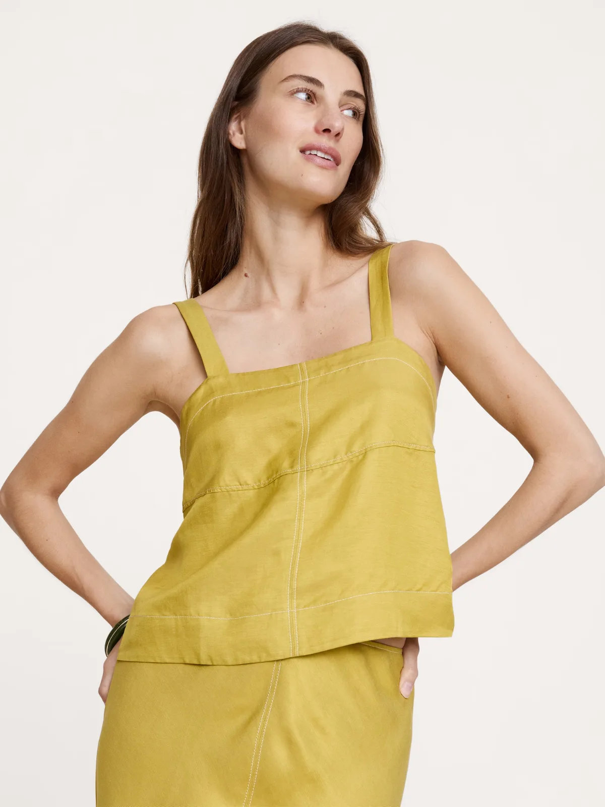 Viscose-Linen Tank by Banana Republic