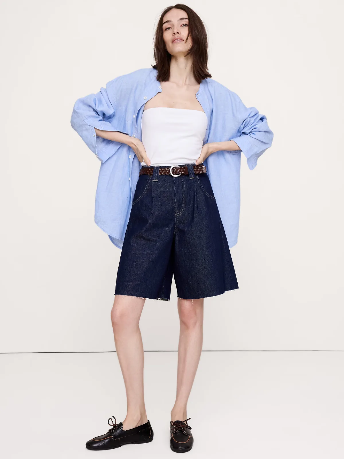 Low-Rise Denim Bermuda Short by Banana Republic