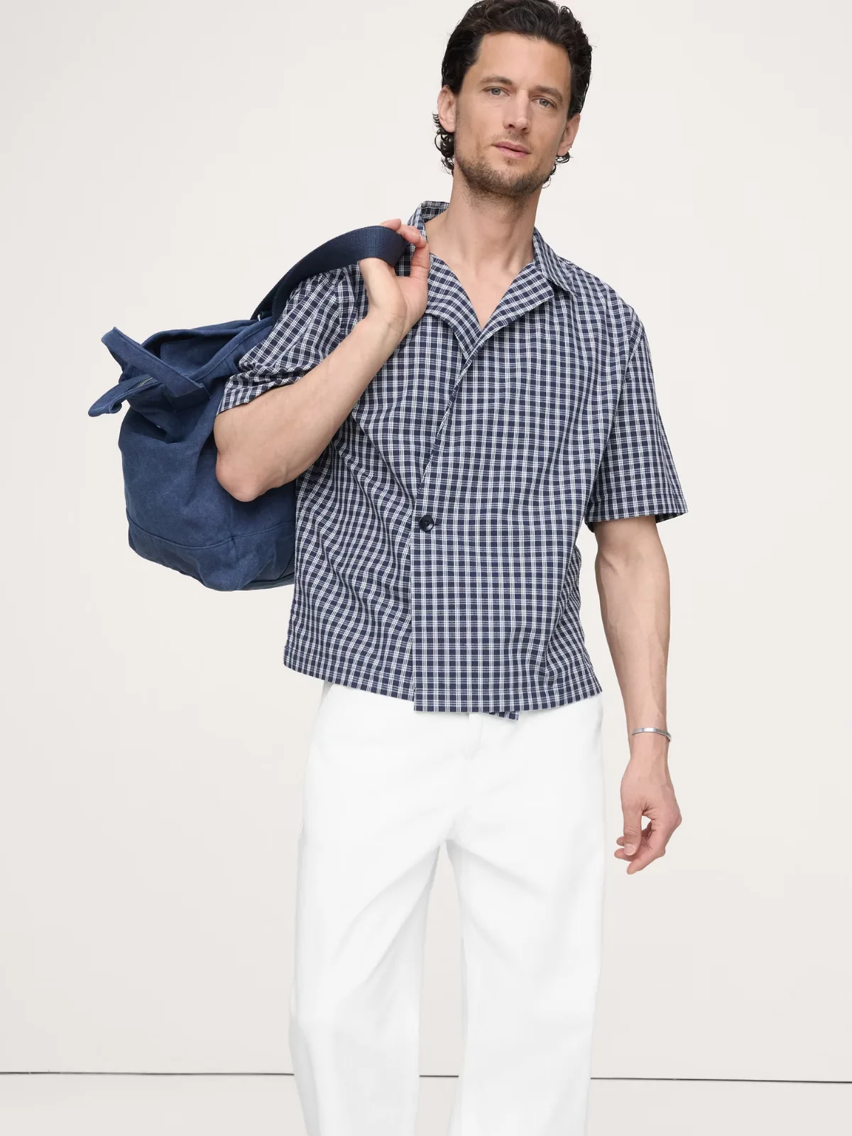 Relaxed-Fit Double-Breasted Resort Shirt by Banana Republic