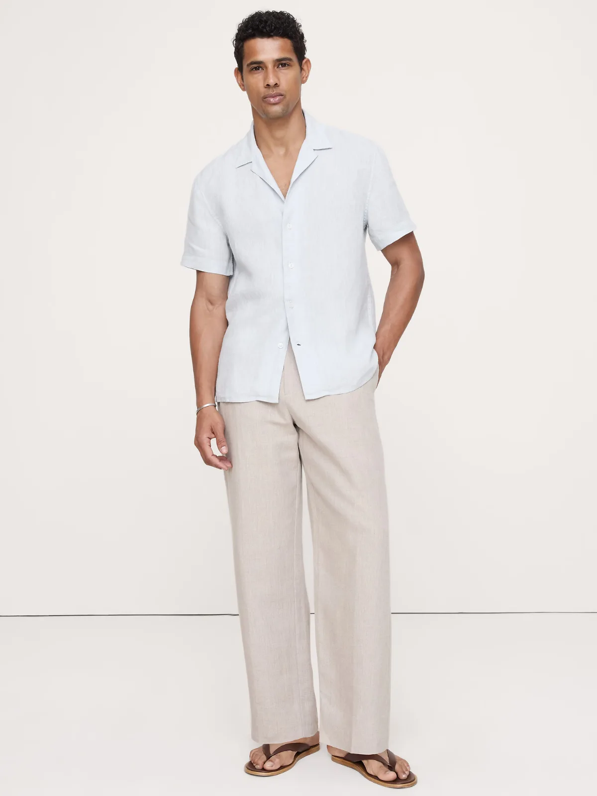 Standard-Fit Linen Resort Shirt by Banana Republic