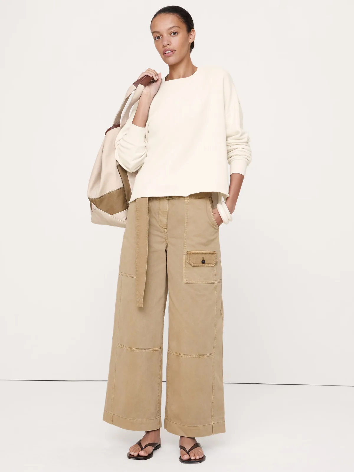 Terry Boxy Sweatshirt by Banana Republic