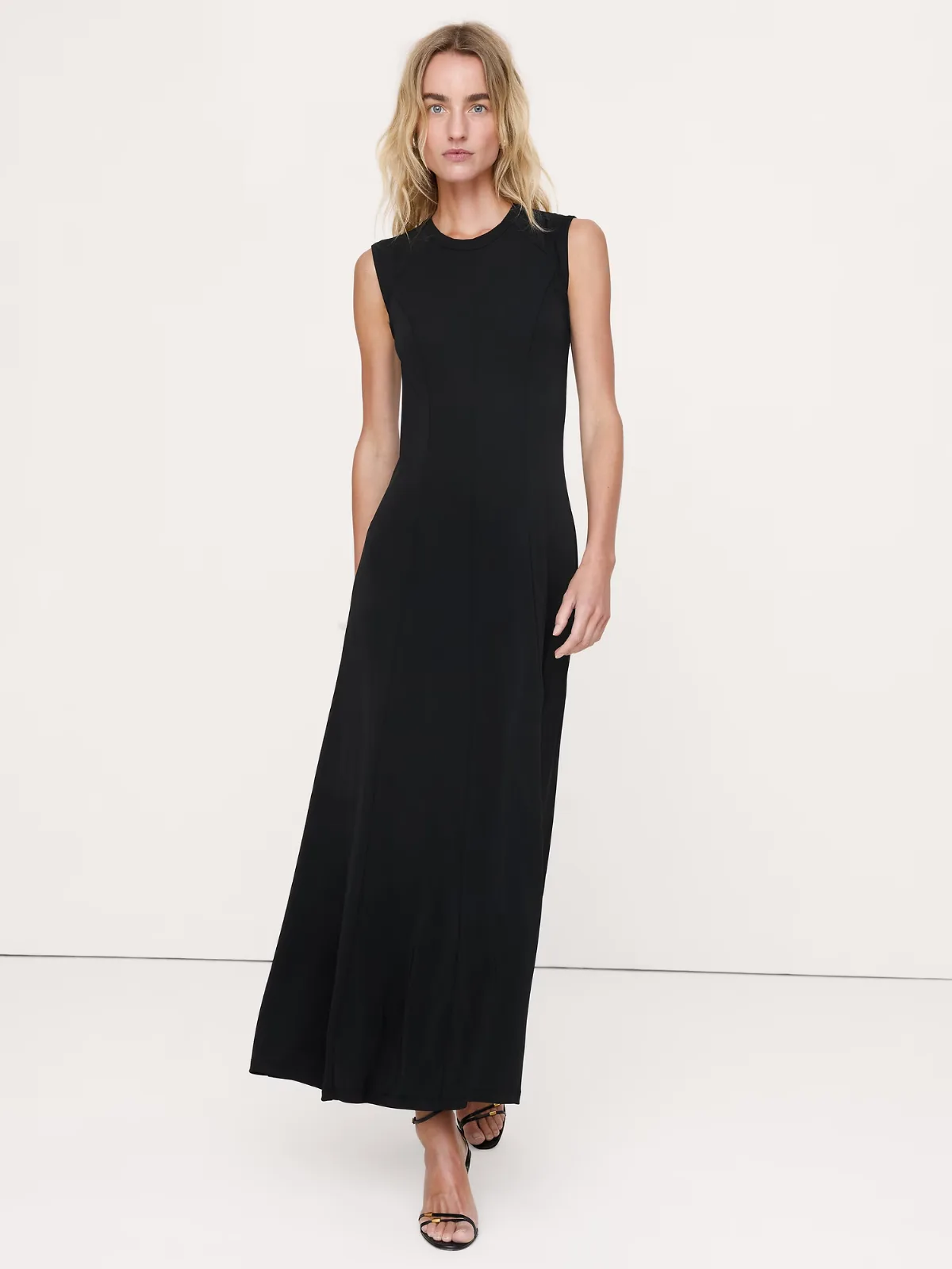 Matte Jersey Paneled Maxi Dress by Banana Republic