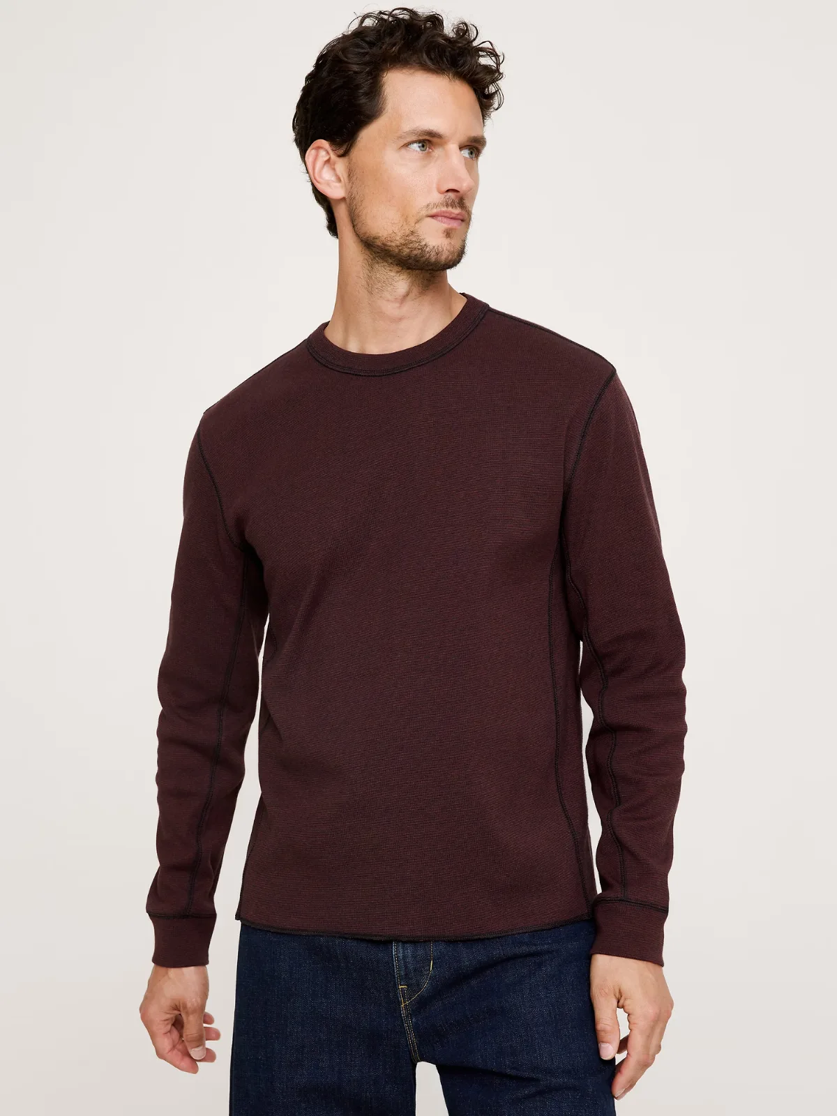 Ribbed Cotton Long-Sleeve T-Shirt by Banana Republic