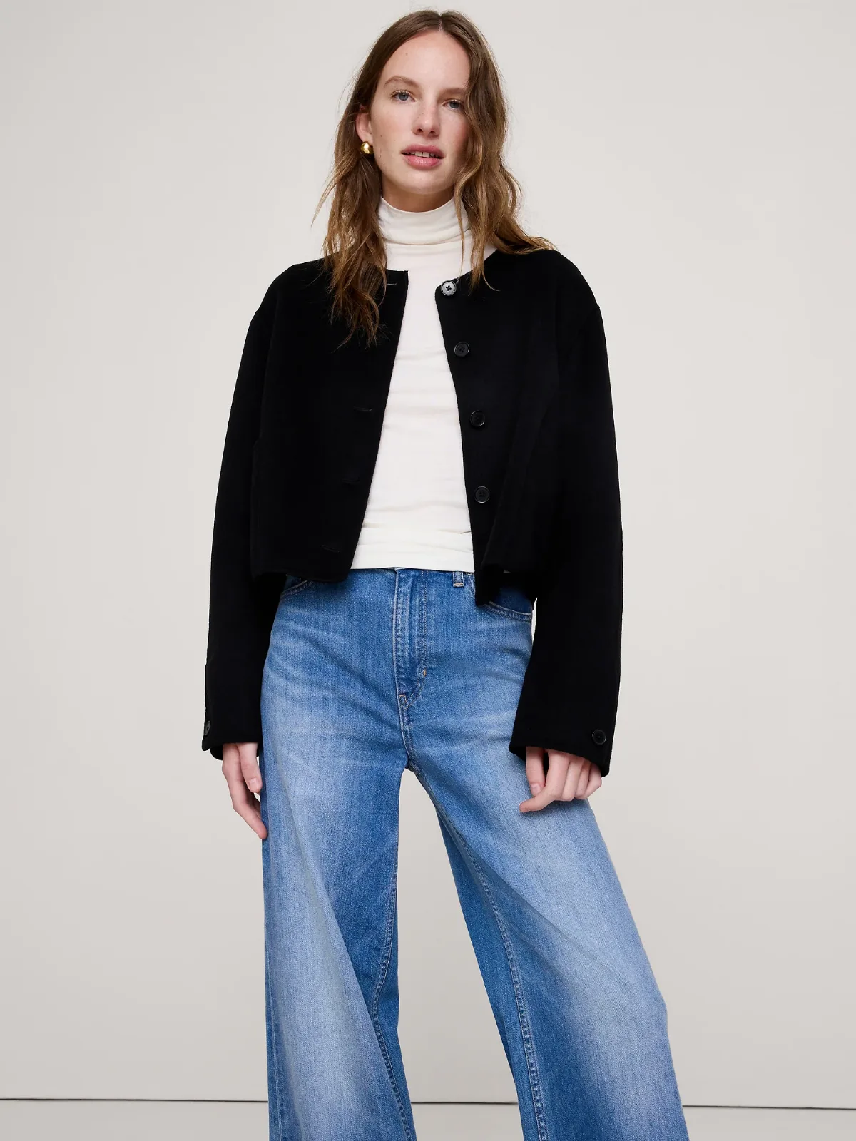 Double-Faced Cropped Jacket by Banana Republic