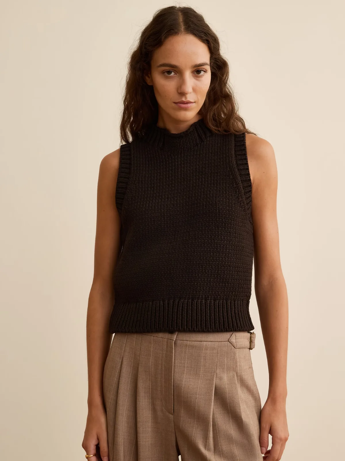 Banana Republic x La Ligne the Cropped Cotton Sweater Tank