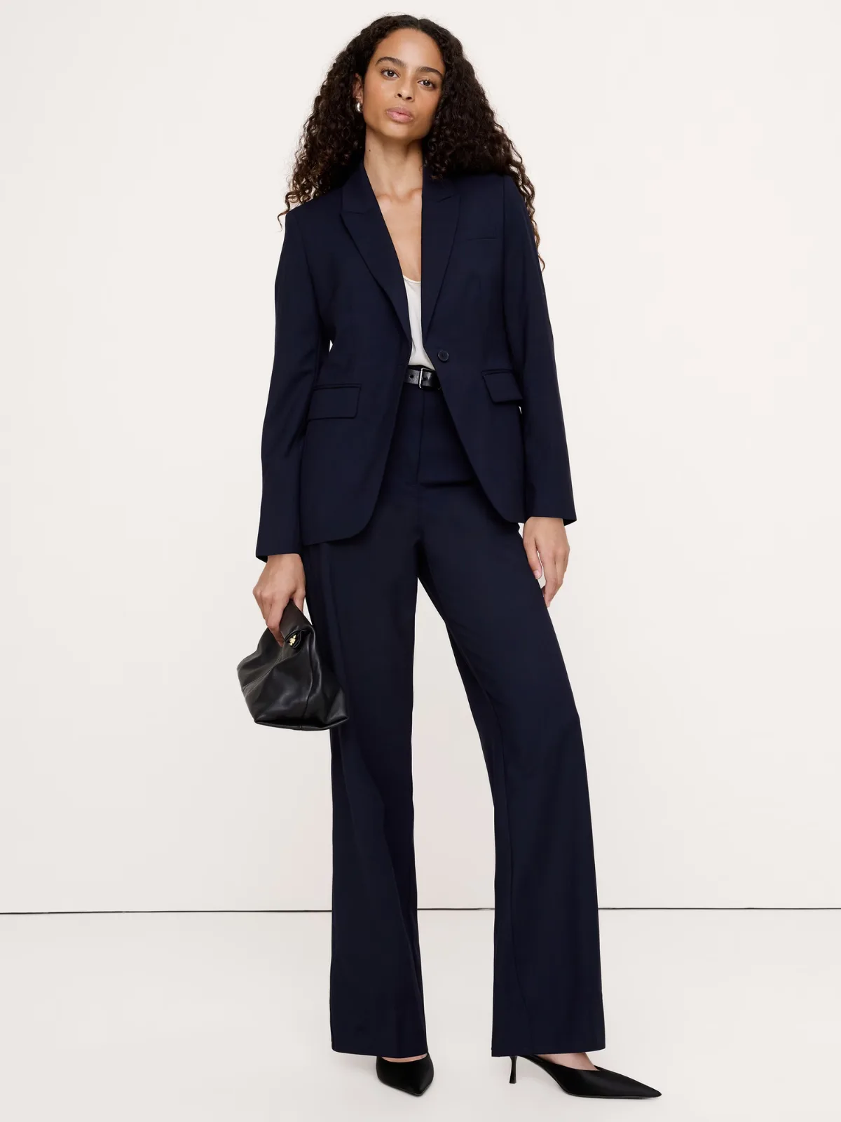 Ultra High-Rise Modern Straight Italian Lightweight Wool Pant by Banana Republic