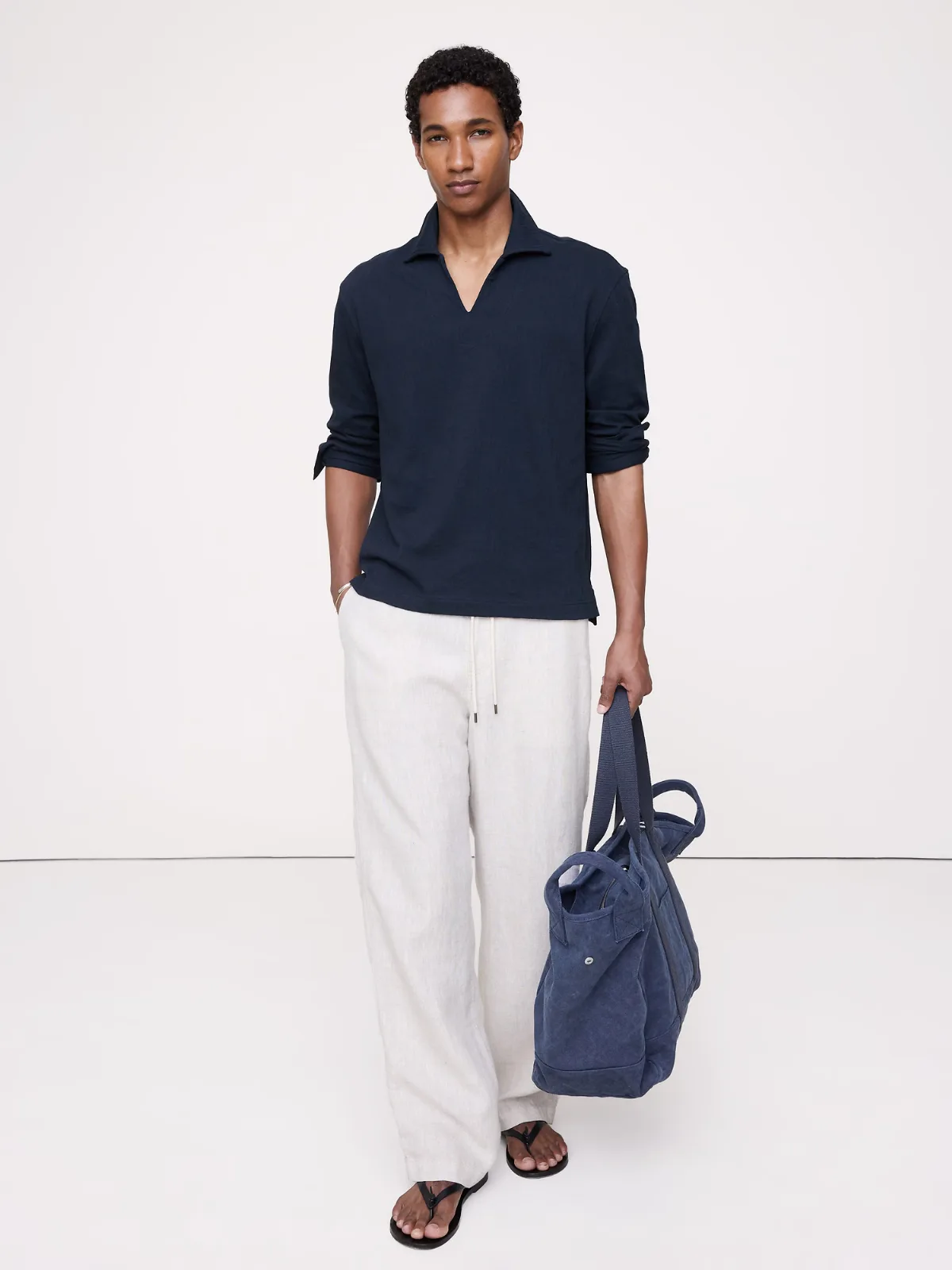 Jacquard Popover Polo Shirt by Banana Republic