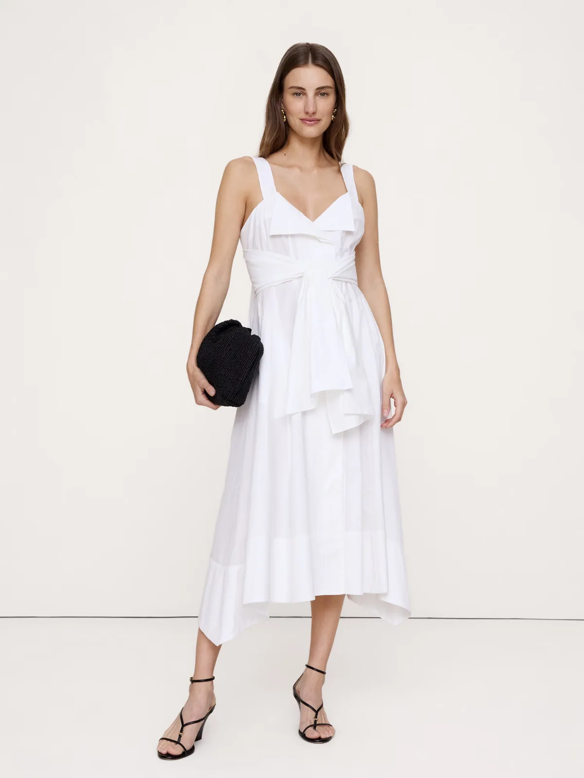 Cotton Poplin Wrap Shirt Dress by Banana Republic
