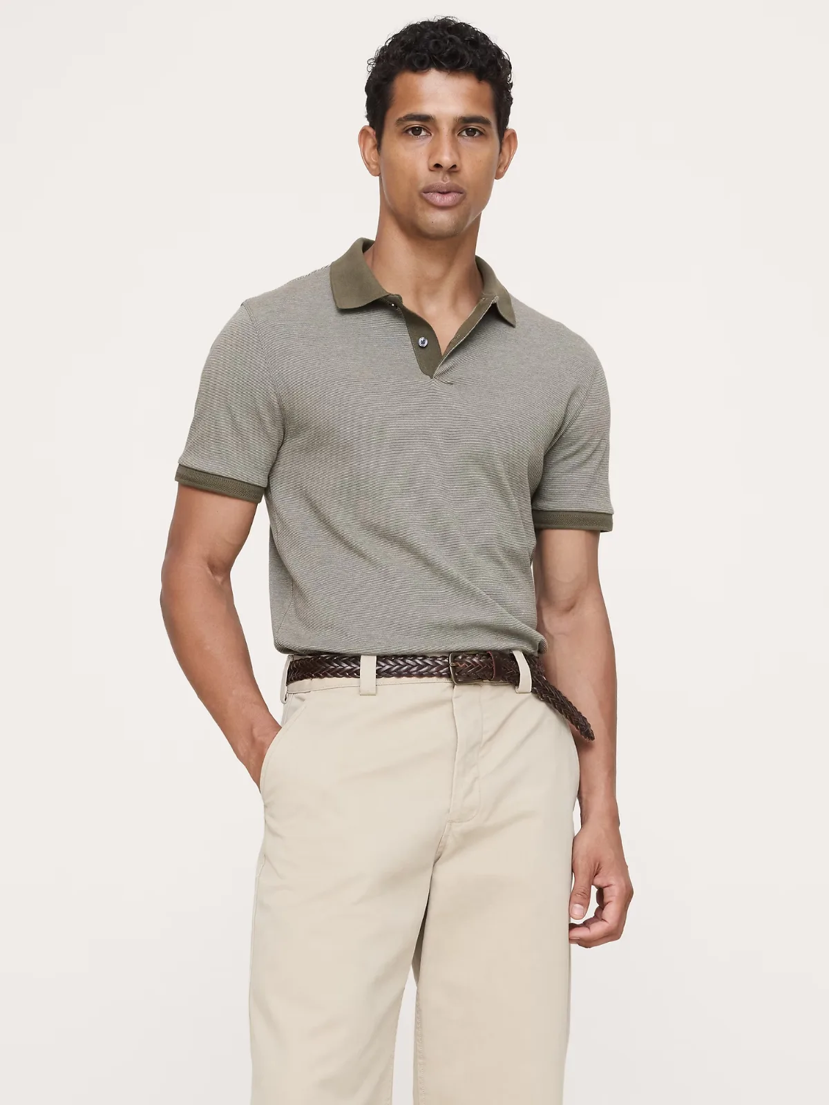 Luxury-Touch Polo Shirt by Banana Republic