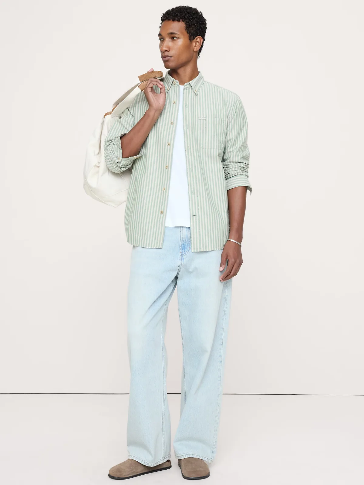Standard-Fit Cotton Oxford Shirt by Banana Republic