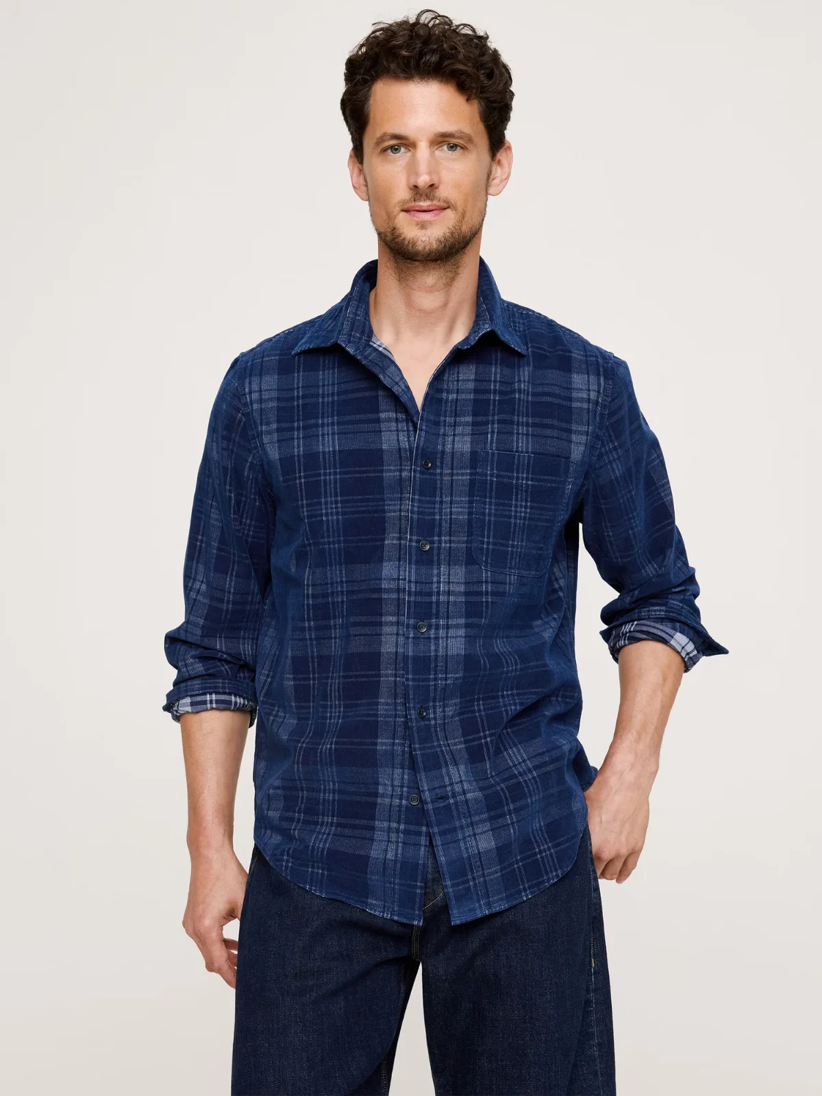 Standard-Fit Lightweight Corduroy Shirt by Banana Republic