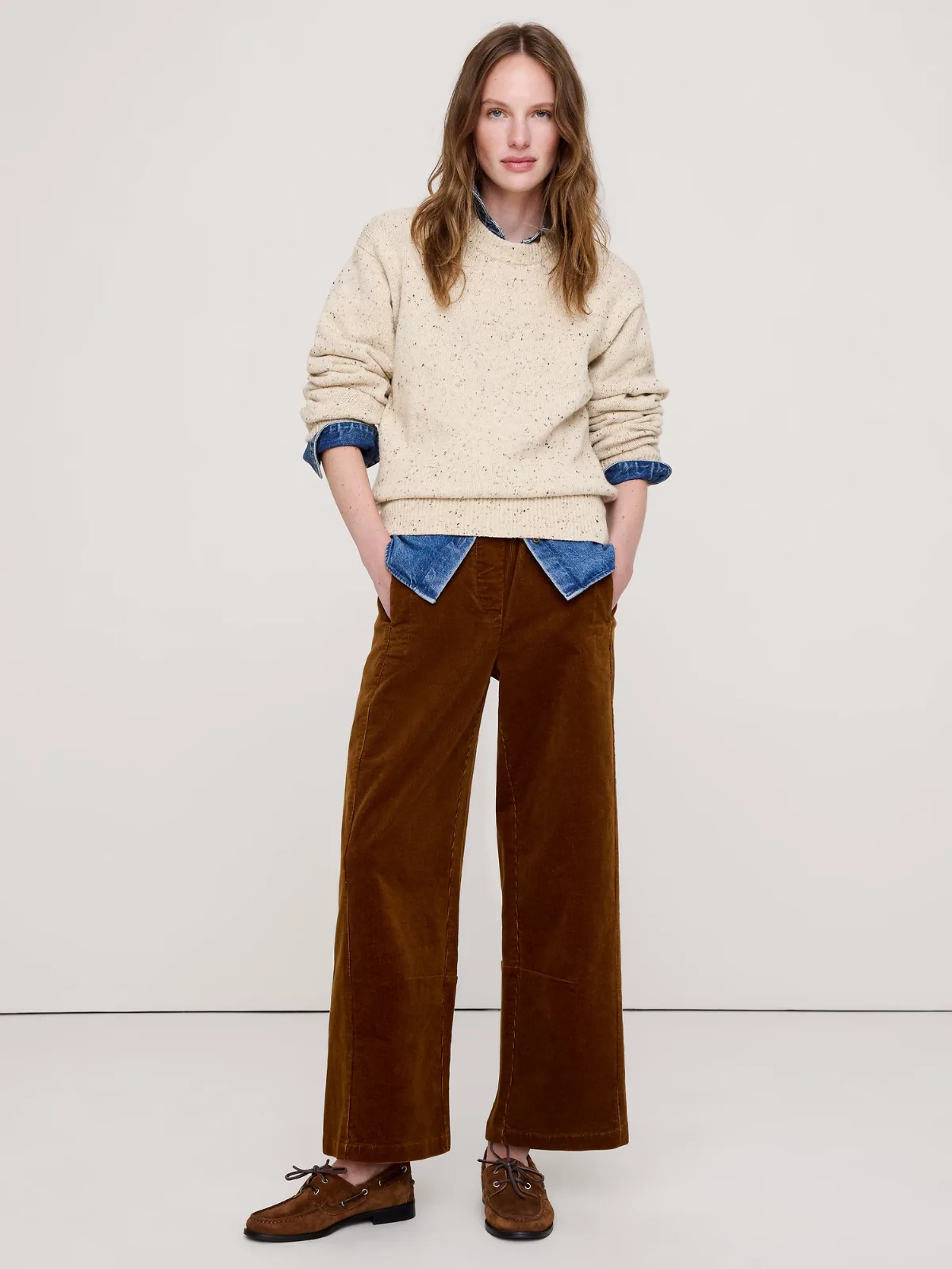 Mid-Rise Relaxed Corduroy Painter Pull-On Pant by Banana Republic