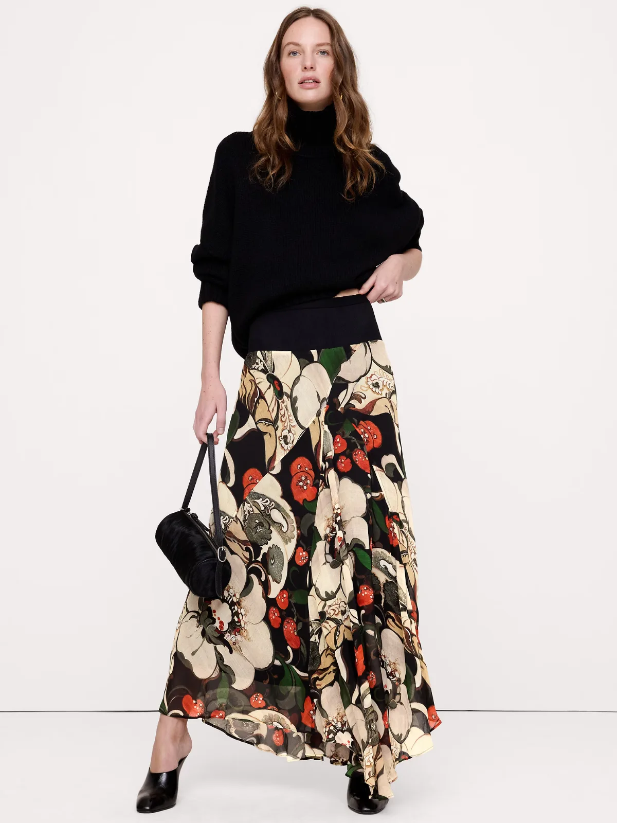 Drapey Georgette Maxi Skirt by Banana Republic