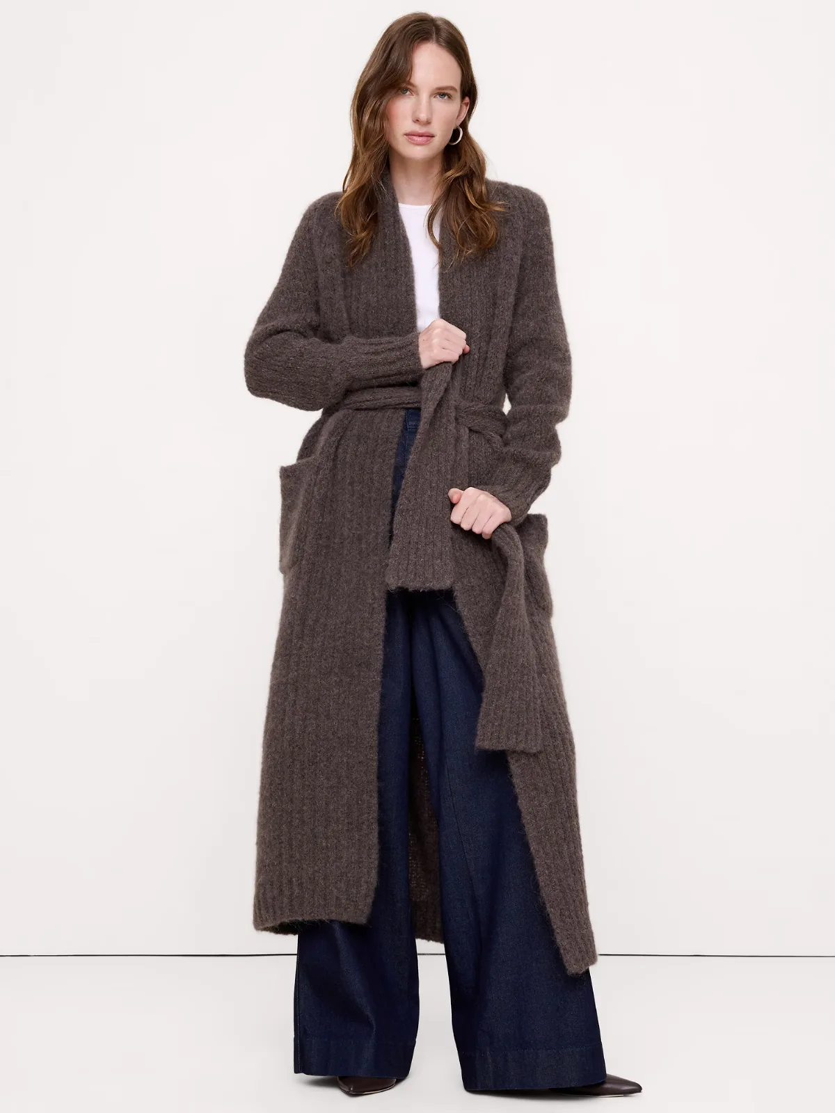 Italian Alpaca-Blend Duster Cardigan by Banana Republic