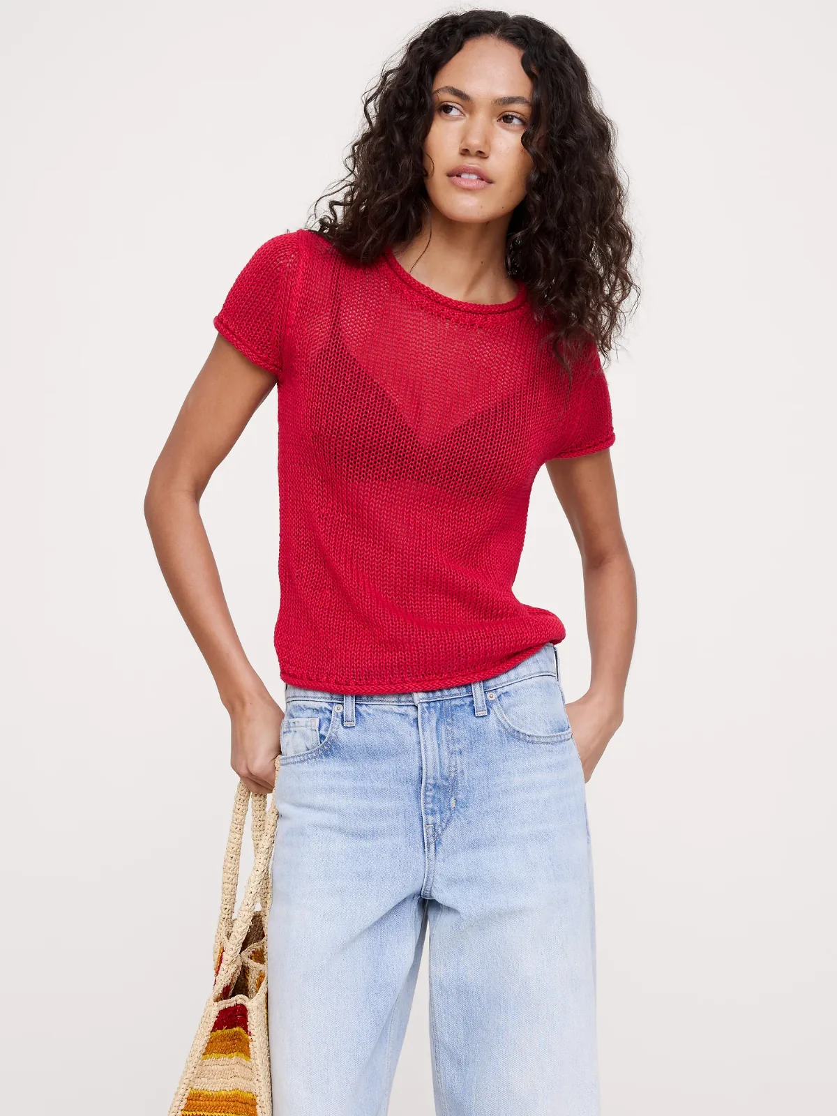 Heirloom Linen Sweater Tee by Banana Republic